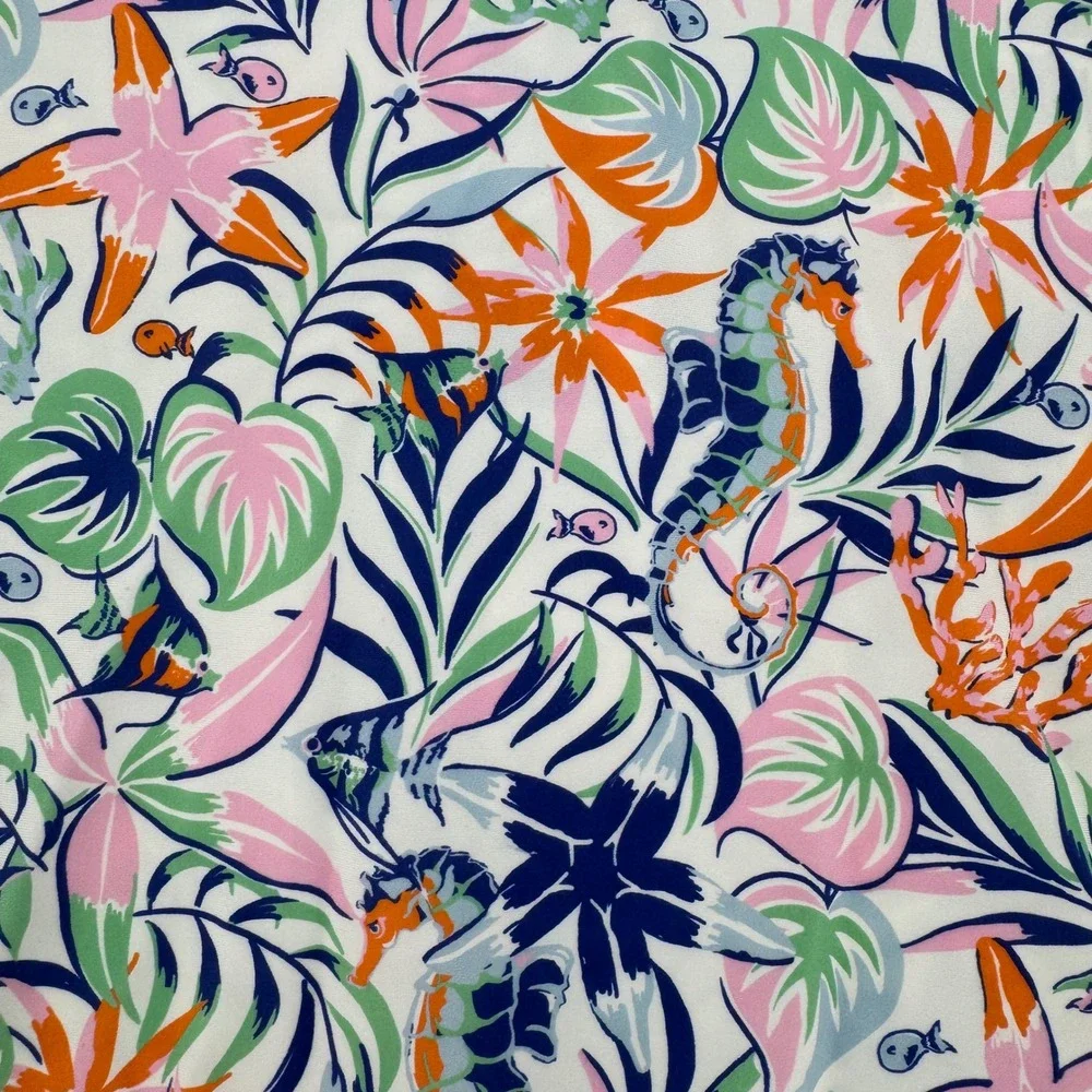 Ralph Lauren Baby Girls One-Piece Rashguard Swimsuit 18-24M‎ NWT Tropical Print